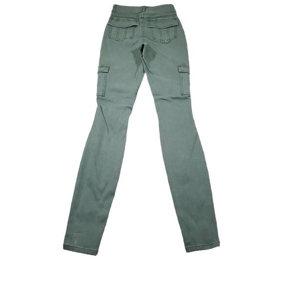 READ Spanx Tall Stretch Twill Ankle Cargo Pant Women's Size XS Green Pull On - Picture 3 of 13